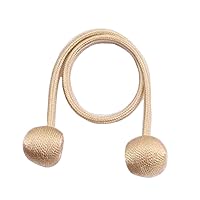 Magnetic Ball New Pearl Curtain Simple Tie Rope Accessory Rods Accessoires Backs Holdbacks Buckle Clips Hook Holder Home Decor (Light Yellow)