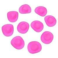 ERINGOGO 20pcs Toy Cowboy Hat Doll Accessories Micro Toys Small Hats for Crafts Doll House Accessories Cowgirl Party Decorations Cowgirl Hat Tiny Hat for Doll Plastic Little Doll Pink Mini