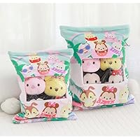 Cute Plush Pillow Kawaii Room Decor Throw Pillow Removable Stuffed Animal Toys Fluffy Creative Gifts for Teens Girls (8pcs) (Tsum Tsum)