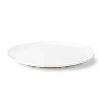 FOUNDATION Porcelain Coupe Plate, Oval, 10 Inch, White, Set of 12