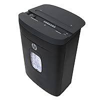 HP - Paper Shredder Micro Cut, 12-Sheet Manual Feed, Shreds Credit Cards & Staples, Heavy Duty Paper Shredder for Home Use with 5 Gallon Basket
