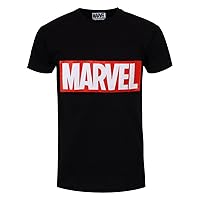 Marvel Comics Men's Box Logo T-Shirt Black