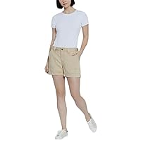 Seven7 Womens Beige Stretch Zippered Pocketed Utility Shorts 2