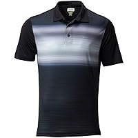 Greg Norman Gn Collection Men's Engineered Chest Stripe Golf Polo Black XL