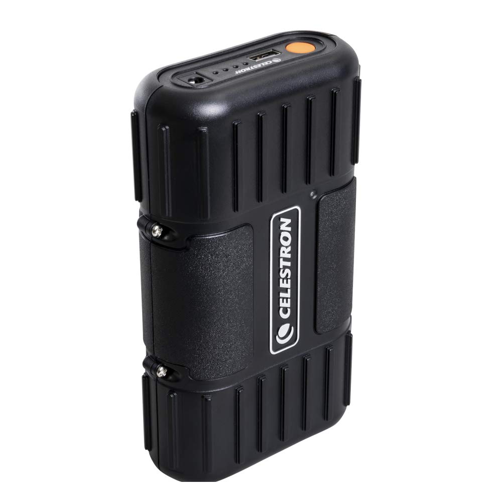 Celestron - PowerTank Lithium LT Telescope Battery – Rechargeable Portable 12V Power Supply for Computerized Telescopes - 8 hour capacity/73.3 Wh - 1 USB Ports