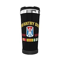 Bigjpg_2x_Art_Highest_11th Infantry Brigade Vietnam Veteran Portable Insulated Tumblers Coffee Thermos Cup Stainless Steel With Lid Double Wall Insulation Travel Mug For Outdoor