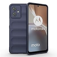 Case for Motorola Moto G84 5G,Luxury Heavy Duty 3D Striped Pattern Sensory Soft Silicone Full Portection Shockproof Girls Women Phone Case for Motorola Moto G84 5G (Dark Blue)