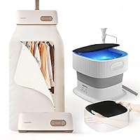 Foldable Washing Machine & Portable Clothes Dryer for Laundry, Baby Clothes, Underwear, Socks