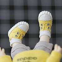 Doll Shoes Fashion Canvas Shoes for Ob11,GSC, 1/12 BJD, Body9 Doll Accessories (Yellow)