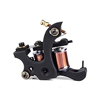 Professional Coil Tattoo Machine - Precision Hand-Wound Copper Coil for Liner & Shader, Durable Pig Iron Frame, Sensitive Wear-Resistant Contacts,Liner