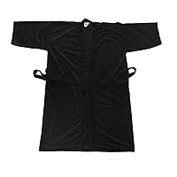 Cloud 9 Men's Plush Microfiber Spa Robe, Kimono Style Wrap, 3/4 length Sleeves, Side Pockets, Waist Belt with Bi-level Loops, Machine Washable, 52 inch length, Black Sea, XL