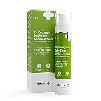 1% Collagen Daily Face Serum-Cream with Green Tea & Hyaluronic Acid For Plump & Tight Skin - 50 g