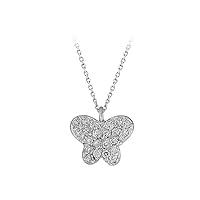 Dimaond Butterfly Necklace in 14K Gold