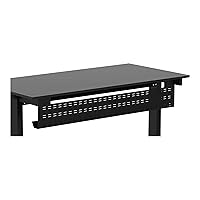 Stand Up Desk Store Under Desk Cable Management Tray Black Horizontal Computer Cord Raceway and Modesty Panel (Black, 51