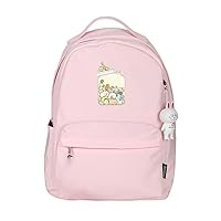 Sumikkogurashi Anime Backpack with Rabbit Pendant Women Rucksack Casual Daypack Bag Pink / 7