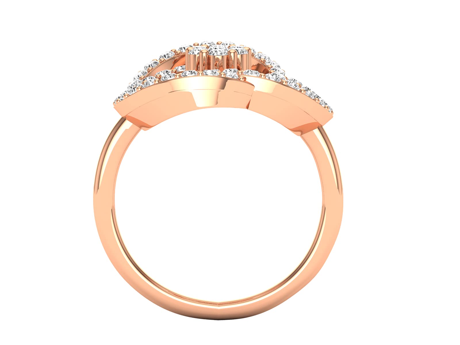 Certified 18K Gold Ring in Round Cut Natural Diamond (0.82 ct) with White/Yellow/Rose Gold Wedding Ring for Women