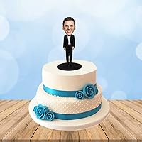 3D Single Man Personalized Miniature Cake Topper(6 Inches, Sitting Position Without Accessories)