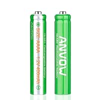 Rechargeable AAAA Batteries for Surface Pen, Rechargeable AAAA Battery for Active Stylus, Ni-MH 1.2V 400mAh with Storage Box, 2 Count