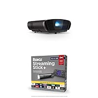 ViewSonic Smart LED 4K Projector with Roku Streaming Stick+ | HD/4K/HDR Streaming Device Voice Remote with TV Controls