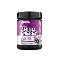 Optimum Nutrition Amino Energy - Pre Workout with Green Tea, BCAA, Amino Acids, Keto Friendly, Green Coffee Extract, Energy Powder - Concord Grape, 65 Servings (Packaging May Vary)