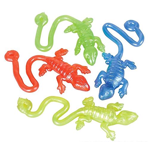 Rhode Island Novelty SKLIZAR Lizards, 12 Pack, Assorted Colors