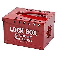 Brady Extra-Large Group Lock Box, Steel - 51171 , Red