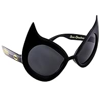 Sunstaches DC Comics Official Cat Woman Sunglasses, Costume Dress Up, UV400, One Size Fits Most