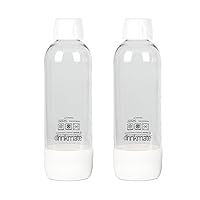 DrinkMate Carbonation Bottles (2 Pack) (1L, White)