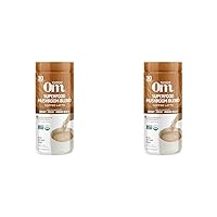 Om Mushroom Superfood Coffee Latte Blend Mushroom Powder, 8.47 Ounce Canister, 30 Servings, Lion's Mane, Cordyceps, Reishi, Chaga, Energy & Mental Clarity Support Supplement (Pack of 2)