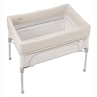 Combi Baby Crib & Circle, Tomonel, Compact, Milky Beige, Space-saving Compact Type, Foldable and Portable