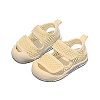 Toddler Jellies Summer New Mesh Soft Bottom Breathable Non Slip Solid Color Children's Fashion Casual Heels with Buckles