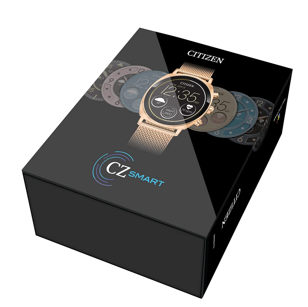 Citizen CZ Smart Gen 2 41MM Unisex Casual Smartwatch with YouQ App Featuring IBM Watson® AI and NASA Research, Touchscreen, Wear OS by Google™, HR, GPS, Activity Tracker, Amazon Alexa™ Built-in