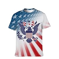 Unisex USA American T-Shirt Novelty Vintage Colors-Graphic Classic-Casual Short-Sleeve Fashion Softstyle Summer Workout Tee