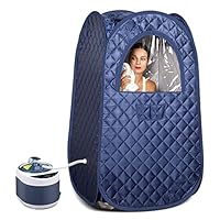 Portable Steam Sauna, Full Size Personal Sauna for Home Spa, with Steamer 4L 1500W Steam Generator and Timing Control Remote, Foldable Chair, Indoor Steam Room for Relaxation