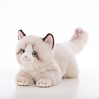 CU-MATE 20 Inch- Gray Ragdoll Cat Plush Stuffed Animal Toys -Realistic Ann Baker Cat Handmade Plush Toy Present Gift