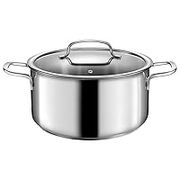 Tescoma Optima Saucepan with Lid, 24 cm, 5.0 L, Stainless Steel