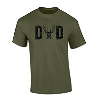Mens Father's Day Dad Buck Deer Antler Cool Country Mens Short Sleeve T-Shirt