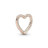 PANDORA Styling Heart Connector - Compatible with PANDORA Me - Stunning Women's Jewelry - Mother's Day Gift - Made with PANDORA Rose