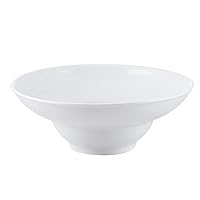 CAC China RCN-408 Clinton 36 oz Porcelain Round Mediterranean Salad Bowl, 8-1/4