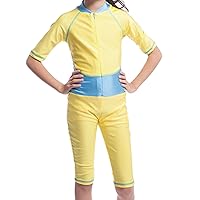 Girls Swimwear Muslim Girls Cropped Swimwear Burkini Conservative One Piece Swimsuit