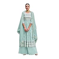 Indian Wedding Bride's maid Pastel Colors Thread Georgette Salwar Kameez 7585