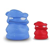 Anboor 2pcs Jumbo Squishies Monsters Soft Slow Rising Scented Squishys (Blue & Red)