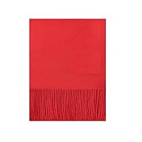 1 Pcs Red Solid Plain Soft Thick Scarf -INCO