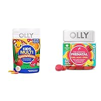 OLLY Kids Multivitamin Gummy Worms 70 Count Prenatal Gummy Multivitamin 60 Count