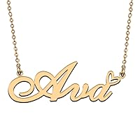 HUAN XUN Personalized Custom Initial Pendant Name Necklaces for Women Girls in Gold Silver