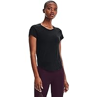 Under Armour Womens Streaker Runclipse Printed Top,Black,X-Small