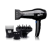 Platform Nano Lite Pro 1900 Turbo Tourmaline Light Weight Ceramic Quick Dry Hair Dryer with 3 Piece Attachment Set (Comb, Concentrator, and Diffuser)