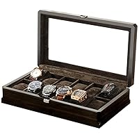 12 slot watch storage box storage box mechanical men's watch display stand black box (color: B)-B