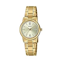 Casio LTP-V002G-9B3 Women's Gold Tone Stainless Steel Gold Dial Dress Watch