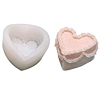 Heart Birthday Cakes Silicone Mold Fondant Cake Mold DIY Baking Tool For Making Chocolate Candy Handmade-Soap Fondant Molds For Cake Decorating Christmas Silicone For Cake Decorating Tools